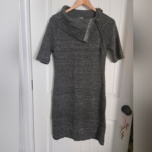 Liz Claiborne Charcoal One Shoulder Dress